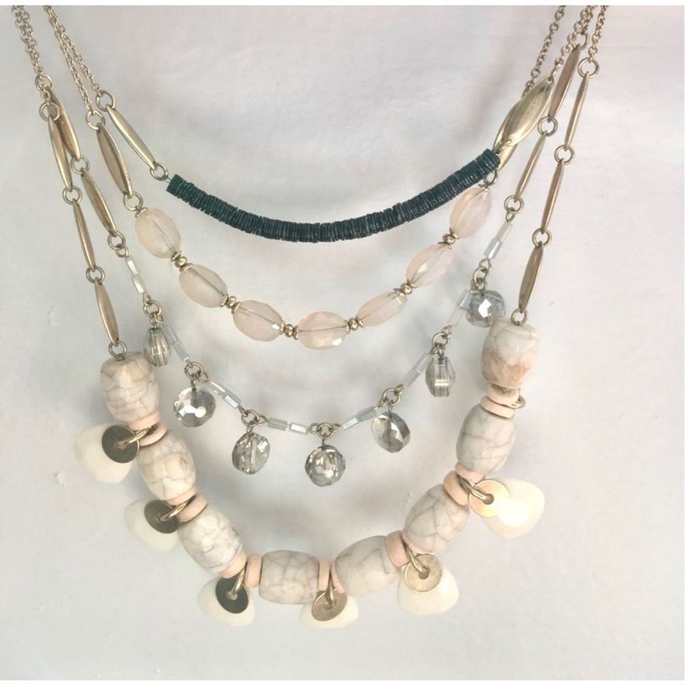 Anthropologie 4-Strand Beaded Necklace NWT
